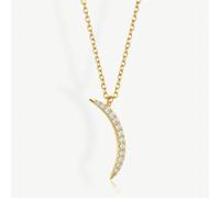 MUCHV Dainty Crescent Moon Necklace - Gold
