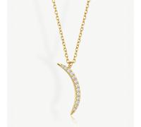 MUCHV Dainty Crescent Moon Necklace - Silver