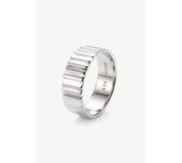 MUCHV Gold or Silver Thick Croissant Ring - Women's Jewellery | Size: Q MUCHV Silver Q