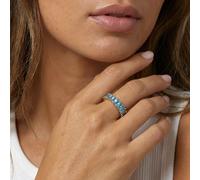 MUCHV Stacking Ring With Turquoise Blue Stones - Gold - UK Q | US 8 | EU 57