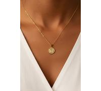 MUCHV Women's 18k Gold Butterfly Coin Necklace | Size: 18 inches MUCHV Gold 18 inches