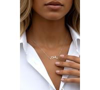 MUCHV Women's Sterling Silver Arabic Necklace "Grateful" Script | Size: 18 inches MUCHV Silver 18 inches