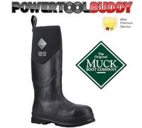 Muck Boots Chore Max S5 Rubber Black Wellington Boots UK 10