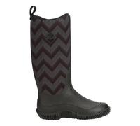 Muck Boots Women's Hale Pull On Waterproof Wellington Boot, Black Chevron, 8