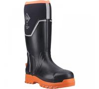 Muck Boots 41314 Grit S5 Men's Safety Wellington Black/Orange UK8 UK8 - EU42 - US9