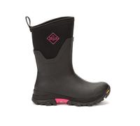 Muck Boots Arctic Ice Mid Wellingtons Black/Hot Pink 8mm Neoprene Bootie for C