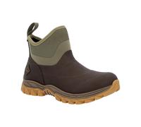 Muck Boots Women's Arctic Sport II Fleece Lined Waterproof Pull on Ankle Boot, Dark Brown, 4