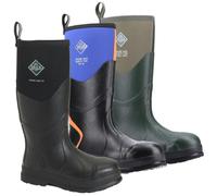 MUCK Boots Chore Max S5 Mens/Womens Steel Toe Stable Farm Tall Wellington - Blue/Orange - UK 4 / EU 37