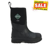 Muck Boots Chore Unisex Mens Womens Classic Mid Patterned Wellington Boots Black