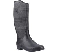 MUCK BOOTS Derby Tall Rubber WoMens Black/Plaid Winter Knee High - Size UK 8