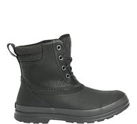 Muck Boots Men's Originals Duck Lace Pull On Leather Waterproof Ankle Boot, Black, 9