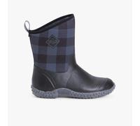 Muck Boots MUCKSTER II MID Womens Rubber Boots Black/Grey Plaid - UK 5