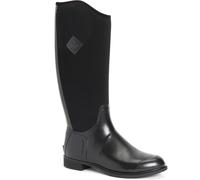 Muck Boots Women's Derby Tall Pull On Waterproof Wellington Boot, Black, 4