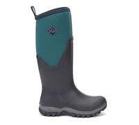 Muck Boots Women's Arctic Sport II Tall Fleece Lined Waterproof Pull on Boot, Navy Spruce, 5