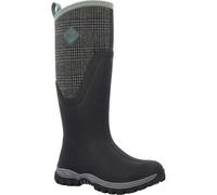 Muck Boots Women's Arctic Sport II Tall Fleece Lined Waterproof Pull on Boot, Black Check, 4