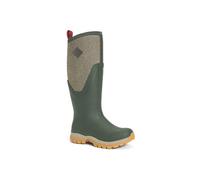 Muck Boots Women's Arctic Sport II Tall Fleece Lined Waterproof Pull on Boot, Olive, 4