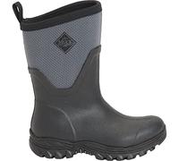 Muck Boots Women's Arctic Sport Mid Fleece Lined Waterproof Pull on Boot, Black Grey, 4