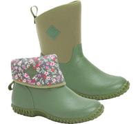 Muck Boots Women's Muckster 2 Mid Snow Boot, Green W/Floral Print Lining, 5 UK
