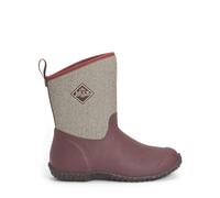 Muck Boots Women's Muckster II Mid Pull on Waterproof Mid Boot, Raisin, 7