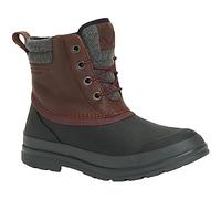 Muck Boots Women's Originals Duck Lace Pull On Leather Waterproof Ankle Boot, Brown, 6