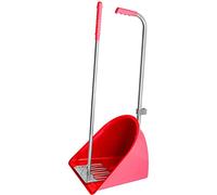 Muck Grabber Stable Mate Manure Collector Long Handle Poop Scoop & Rake Stable Paddock Dock Tidy Ideal for Horse, Pony, Donkey, Dog, Leaves for Yard, Stable, Horsebox & Garden - 80 cm (Red)