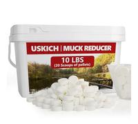 Muck Reducer Natural Pond Sludge Remover 10 lb (20 Scoops) Pond Tablets Treats 2.5 Acres Muck Removal for Ponds & Lakes, Water Garden,Fountain Away Odor Control,Safe for Fish,Aquatic Life,Wildlife,Pet