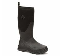 Muck Boots Men's Outpost Fleece Lined Waterproof Pull on Boot, Black, 8