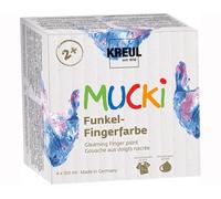 Mucki Sparkle Finger Paint Fairy Dust, 2318 Set of 4