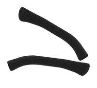 MUCKLILY 1 Pair Soft Knitted Eyeglass Arm Cushions Anti-slip Temple Tips Sleeve Covers for Glasses and Sunglasses, Black, Lightweight Ear Pads for Comfortable Reading and Daily Wear