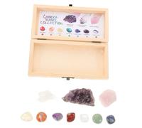 MUCKLILY 1 Set Natural Crystal Mineral Specimen Box Authentic Raw Stones for Zen Meditation DIY Crafts Spiritual Feng Shui Home Decor Unique for Friends and Family