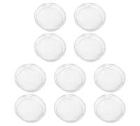 MUCKLILY 10 Pcs Lash Storage Boxes Thick Transparent Diamond Cut Eyelash Cases Round Plastic Lash Organizers for Travel and Cosmetic Display Lightweight and Portable for Makeup Artists and