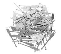 MUCKLILY 100pcs Electroplating Ear Spoon Removal Scoop Picker Cleaning Ear Cleaner Steel Ear Wax Cleaner Earwax Spoon Reusable Ear Swabs Ear Wax Remover Ear Massage Tool Earwax Tool Silver