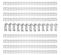 MUCKLILY 100pcs Iron Binding Ring Loose-Leaf Binder Wires Reusable Easy to Use Black Metal Notebook Binder Rings for Students and Teachers