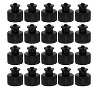 MUCKLILY 100pcs Plastic Cosmetic Packaging Cap Sports Push Pull Top Bottle Lids for Water Liquid Storage Refill Bottle Caps Spill Lids for Travel and Daily Use