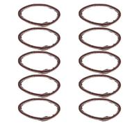 MUCKLILY 10pcs 22mm Dark Brown Leather Watch Strap Loops Wear-resistant Supple Watchband Circles Replacement for Women’s Watches Skin-friendly Accessories