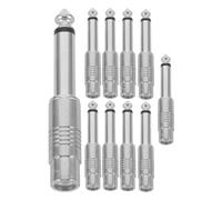 MUCKLILY 10pcs 6.35mm Stereo Jack to Av Audio Adapter Cable, Headphone Stereo Plug Converter for Guitar, Mixer, Amplifier, Home Studio and Live Sound Equipment