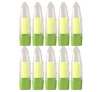 MUCKLILY 10pcs Aloe Shaped Lipstick Tube, Lip Cream Container, Abs Reusable Empty Tube for DIY Makeup, Easy Carry, Convenient and Practical