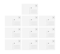 MUCKLILY 10pcs Blank Postcards Multi-function Coated Paper White Printable Post Cards with Printed Lines Back Side for Businesses and Churches Mailing