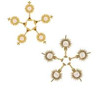 MUCKLILY 10pcs Catholic Monstrance Pin Christian Lapel Pins for First Holy Communion Eucharistic Minister Church Activities