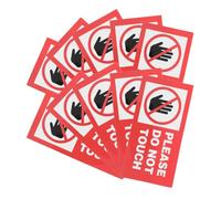 MUCKLILY 10Pcs Do Not Touch Sign Stickers 2"X4" Self-Adhesive Vinyl Warning Labels for Machines, Doors, Windows - Safety Warning Labels for Industrial and Home Use