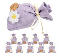 MUCKLILY 10Pcs Empty Lavender Sachet Bags Refillable Muslin Scent Pouches for Wardrobes Freshening for Dried Flowers Jewelry Spices Storage Elegant Option