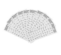 MUCKLILY 10pcs Russian Keyboard Stickers for Laptop and PC Computers, White Pvc Material with Easy Application and Removal, DIY Fit Keyboard Labels Suitable for Russian Alphabet Typing