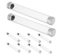 MUCKLILY 10pcs Tweezers Storage Box Eyelash Extension Case Eyelash Extension Tool Holder Portable Organizer Portable Tool Tube Storage Tube Transparent