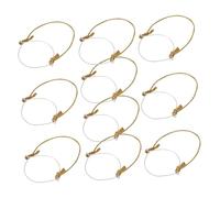MUCKLILY 10pcs Wire Handles with Burlap Rope Wrap for Wide Regular Mouth Mason Jars Weather-Resistant Mason Jar Hangers for Outdoor Solar Lights and Garden