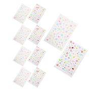 MUCKLILY 10sheets Makeup Patches Face Jewels Rhinestone Stickers Self Adhesive Gems for Cosplay Carnival Festival Craft Use