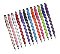 MUCKLILY 12pcs 2-in-1 Ballpoint Pens and Capacitive Stylus Touch Screen Pens for Tablet and Phone with Natural Writing Feeling Convenient to Carry for Office and Email Random Color