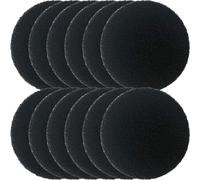 MUCKLILY 12pcs Activated Charcoal Sponge Filter Pad for Aquarium and Garbage Cans High Absorption Efficiency and Strong Odour Removal Performance, Suitable for Kitchen and Toilet Use