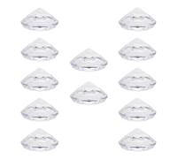 MUCKLILY 12pcs Crystal Diamond Memo Clips Acrylic Desk Adornment Stable Base Retro Chic Style for Parties and Dinners