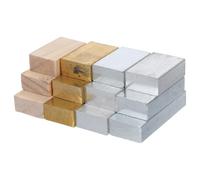 MUCKLILY 12pcs Density Cube Set for Science Teaching with Brass, Iron, Aluminium, and Wood Materials, Supports Hands-on Activities and Chemistry Teaching in Classroom Display Settings