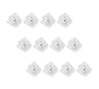 MUCKLILY 12pcs Plastic File Clips Small Square Document Clips for Fixing Paper Without Burrs, Office and School Supplies, Organising Bills and Papers